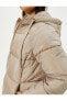 Фото #9 товара Пальто длинное с утеплителем, с капюшоном и карманами Koton