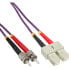 Фото #1 товара InLine Fiber Optical Duplex Cable SC/ST 50/125µm OM4 0.5m