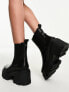 Фото #3 товара ALDO Wide Fit Talanariel chunky ankle boots in black leather