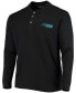 Фото #4 товара Men's Black Carolina Panthers Maverick Thermal Henley Long Sleeve T-shirt