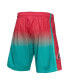 Men's Pink and Teal San Antonio Spurs 1998/99 Hardwood Classics Fadeaway Reload 3.0 Swingman Shorts