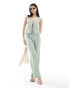 Фото #4 товара Vero Moda textured jersey tie-front top co-ord in blue green