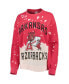 ფოტო #3 პროდუქტის Women's Cardinal Distressed Arkansas Razorbacks Twice As Nice Faded Dip-Dye Pullover Long Sleeve Top