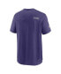 ფოტო #4 პროდუქტის Men's Purple Baltimore Ravens Sideline Coach Chevron Lock Up Logo V-Neck Performance T-shirt