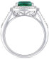 Фото #3 товара Кольцо Macy's Sterling Silver Emerald Sapphire.