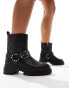 ALDO Harlly Flat Biker Ankle boot in Black