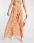 Glamorous boho midi skirt in multi vintage chiffon Bunt/Vintage-Blumenmuster, 40 - фото #2