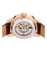 ფოტო #4 პროდუქტის Philippe Automatic Rose Gold Case, Black Dial, Genuine Brown Leather Watch 41mm