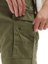 ADPT wide fit cargo short in khaki