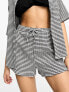 Фото #5 товара The Frolic bromine beach short co-ord in black and white textured gingham