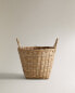 Round rattan basket