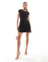 Фото #4 товара Kaiia tailored pocket detail cap sleeve mini dress in black