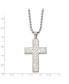 Фото #2 товара Chisel stainless Steel Polished Cross Pendant on a Ball Chain Necklace