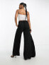 Фото #3 товара Vero Moda wide leg jersey trouser co-ord in black