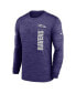 Men's Purple Baltimore Ravens 2024 Sideline Velocity Performance Long Sleeve T-Shirt