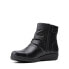 Фото #4 товара Clarks Cheyn Zoe 26153011 Womens Black Wide Leather Ankle & Booties Boots 7