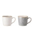 Фото #1 товара Studio Grey 2 Piece Ridged Mug Set