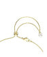 Фото #4 товара Swarovski crystal Swarovski Imitation Pearl, Shell, White, Gold-Tone Idyllia Y Pendant Necklace
