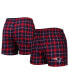 Фото #1 товара Men's Navy and Red New England Patriots Ledger Flannel Boxers