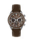 Men's Eco Power Watch with Apple skin Strap and Solid Stainless Steel , Chronograph