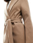 New Look belted formal coat in camel