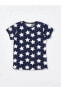 NAVY BLUE PRINTED