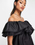 Фото #8 товара Something New X Naomi Anwer ruffle mini dress in black