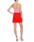 Women's Colorblock Strapless Bodycon Mini Dress