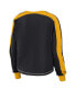 ფოტო #3 პროდუქტის Women's Black Pittsburgh Steelers Plus Size Colorblock Long Sleeve T-shirt