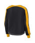 Women's Black Pittsburgh Steelers Plus Size Colorblock Long Sleeve T-shirt