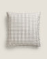 Cotton check pillowcase