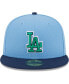 Фото #3 товара Men's Light Blue, Navy Los Angeles Dodgers Green Undervisor 59FIFTY Fitted Hat
