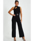 ფოტო #1 პროდუქტის Women's Scuba Crepe Tie Neck Palazzo Jumpsuit