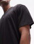 Topman oversize fit sheer t-shirt in black