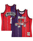 ფოტო #1 პროდუქტის Men's Tracy McGrady Purple, Red Toronto Raptors Hardwood Classics 1998-99 Split Swingman Jersey