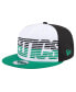 Фото #2 товара Men's White/Kelly Green Boston Celtics Throwback Gradient Tech Font 9fifty Snapback Hat