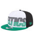 Men's White/Kelly Green Boston Celtics Throwback Gradient Tech Font 9fifty Snapback Hat