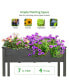 Фото #9 товара Сервировочный стол Costway деревянный Raised Vegetable Garden Bed Elevated Grow Vegetable Planter