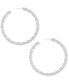 ფოტო #6 პროდუქტის Large Openwork Tubular Hoop Earrings, 2.5"