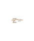 ფოტო #1 პროდუქტის Crystal Initial Adjustable Gold-Tone Ring