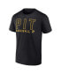 ფოტო #2 პროდუქტის Men's Black, White Pittsburgh Pirates Two-Pack Combo T-shirt Set