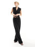 Фото #7 товара Stradivarius tailored wrap waistcoat in black