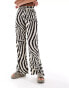 JDY Tall wide leg trouser in zebra print