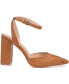 ფოტო #2 პროდუქტის Women's Tyyra Ankle Strap Pointed Toe Block Heel Pumps