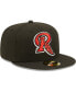 Фото #4 товара Men's Black Rochester Red Wings Authentic Collection Team Alternate 59FIFTY Fitted Hat