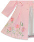 Фото #2 товара Baby Girls Floral Embroidered Knit Ottoman Coat Dress Set
