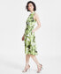 ფოტო #3 პროდუქტის Women's Jenna Blurry-Print Drawstring-Waist Dress