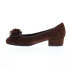 David Tate Quick Womens Brown Narrow Suede Slip On Ballet Flats Shoes