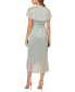 Фото #2 товара Платье средней длины с рюшами и металлическим принтом от Adrianna Papell
