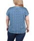 Фото #2 товара Plus Size Extended Sleeve Top with Grommets